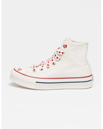 Tenisi mid-high Chuck Taylor All Star Eva Lift, Rosu inchis/Alb murdar