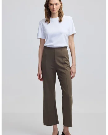Pantaloni capri regular fit, Maro/Maro pamantiu