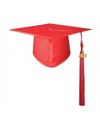 Toca absolvire  cu ciucure și medalion 2026 mărime universală, Rosu