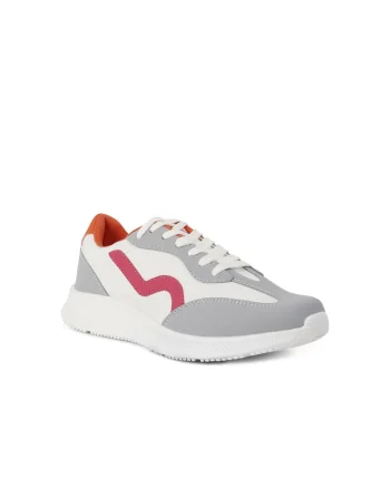Pantofi sport dama,  Textil, Alb, Alb