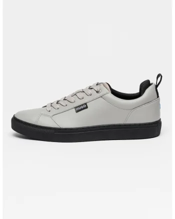 Pantofi sport Morrie de piele ecologica si material textil, Gri inchis