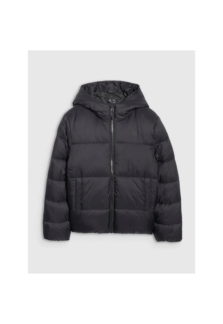 Geaca de puf baieti  neagra, regular, calduroasa