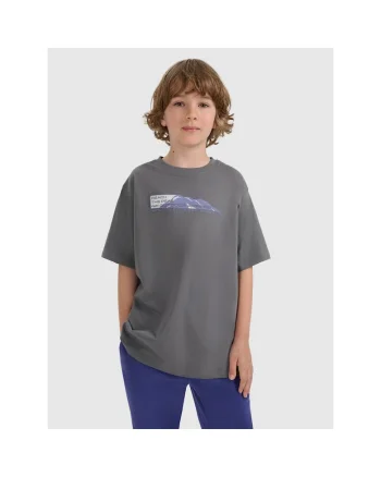 Tricou copii,  oversize, gri, bumbac moale