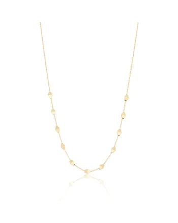 Colier din Aur Galben de 14 k cu Lant Diamantat si Romburi,  1.64g