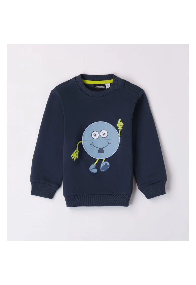 Bluza cu imprimeu pentru baieti,  0.7146, Bleumarin, Verde/Albastru deschis/Bleumarin
