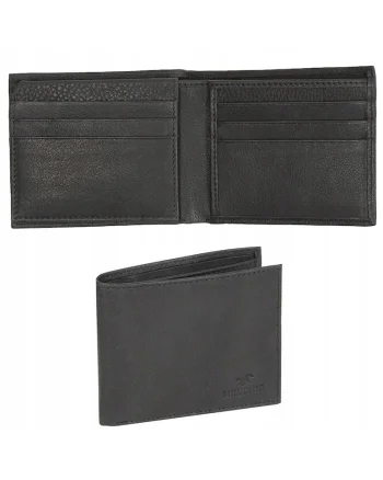 Portofel barbati,  Como Wallet, piele naturala, negru, dimensiune universala