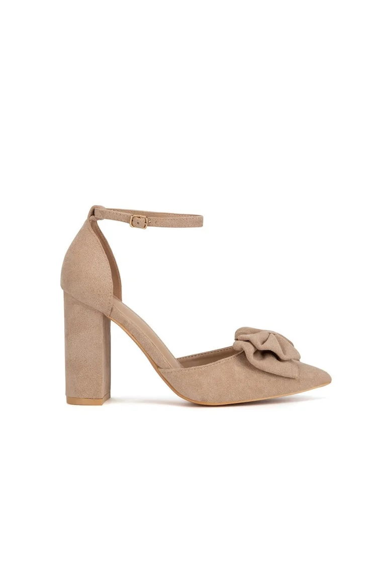 Pantofi dama,  590559, Textil, Bej