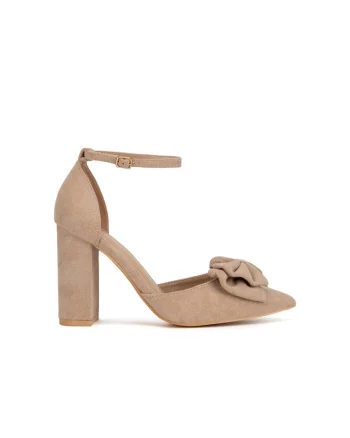 Pantofi dama,  590559, Textil, Bej