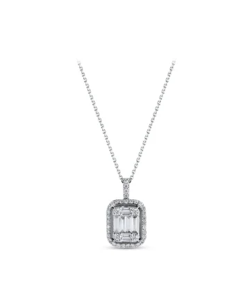 Colier Antverpen Aur Alb,  14K, Diamante 0.21 Carate