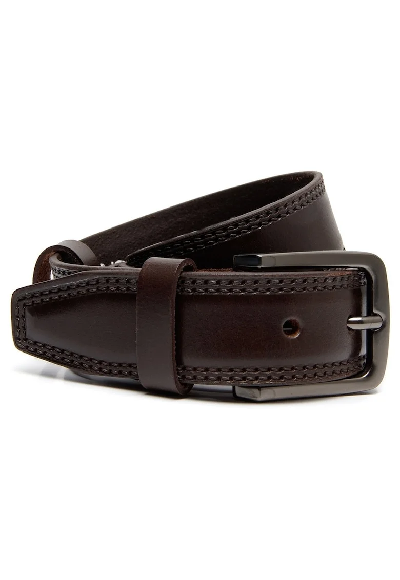 Curea barbatescă,  piele naturală, 95cm, maro