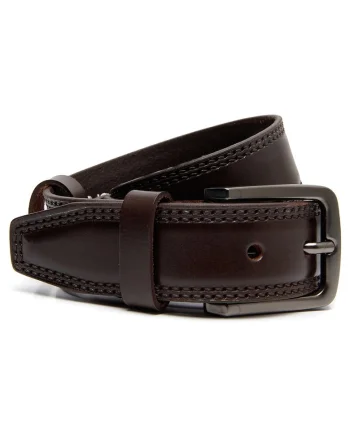 Curea barbatescă,  piele naturală, 95cm, maro