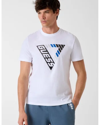 Tricou slim fit de bumbac, pentru fitness, Negru/Albastru royal/Alb optic