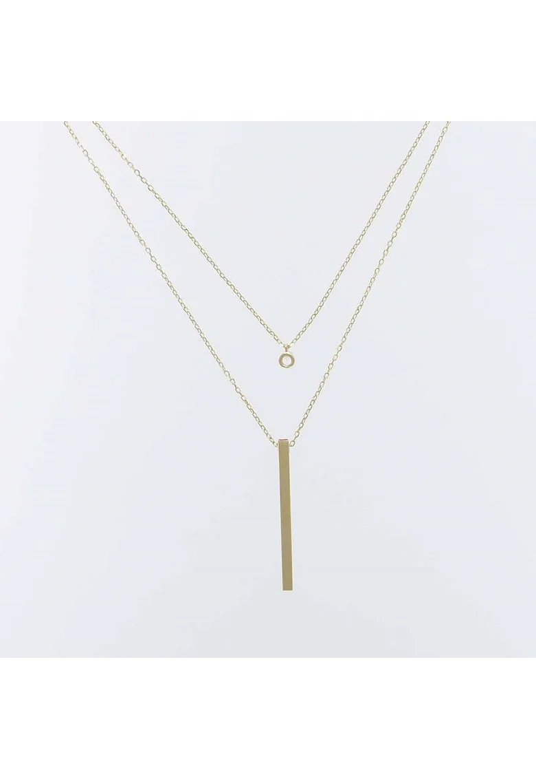 Colier Multilant din Aur Roz de 14 Kt,  1.96g