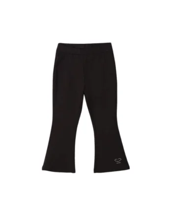 Colanti fete  din fleece elastic de iarna cu interior periat croiala evazata, Roz pudrat
