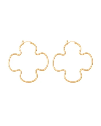 Cercei placati cu aur de 18K Clover