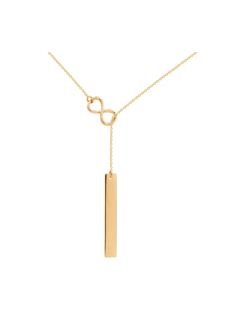 Colier  infinit 1 cm placat cu aur de 18K