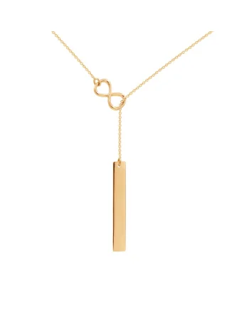 Colier  infinit 1 cm placat cu aur de 18K