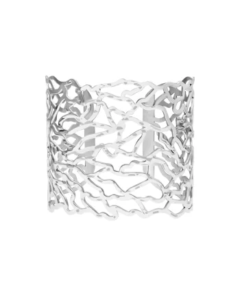 Bratara rigida placata cu argint 925 Coral