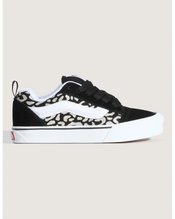 Tenisi din piele intoarsa cu animal print Knu Skool, Auriu/Negru