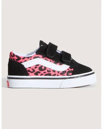 Tenisi cu animal print Old Skool, Negru/Fucsia