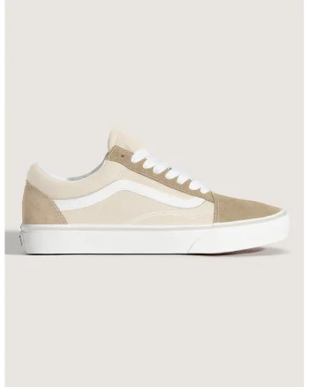 Tenisi unisex cu garnituri din piele intoarsa Old Skool Nine, Maro camel/Bej sampanie