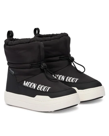 Cizme sport fete  piele ecologica, negru/alb
