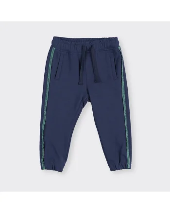 Pantaloni sport  - Gaming Mode, Bleumarin cu dunga Verde, pentru baietei, Bleumarin/Bleumarin