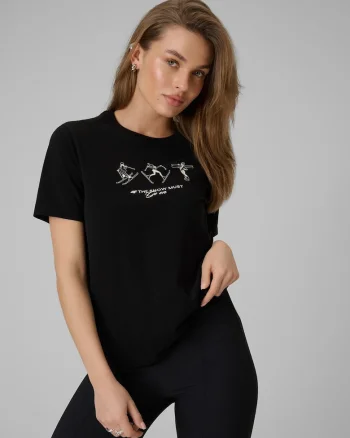 Tricou, dama,  bumbac, negru, casual