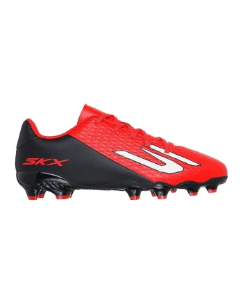 Pantofi SKX 2 JR cu crampoane pentru fotbal, Alb/Negru/Rosu vermillion