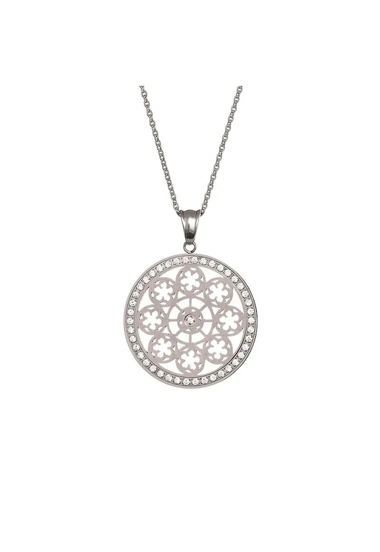 Colier  Crystal, Rosette II, Argintiu, Argintiu
