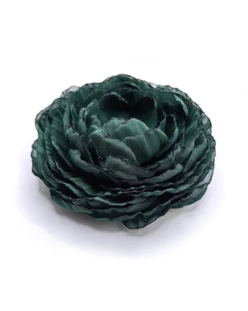 Brosa eleganta bujor,  floare mare din voal, Verde inchis