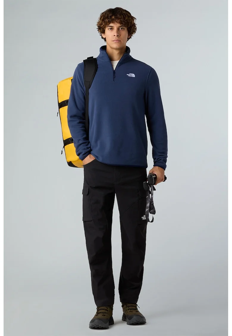 Hanorac din material fleece cu fenta scurta cu fermoar pentru trekking Glacier, Bleumarin