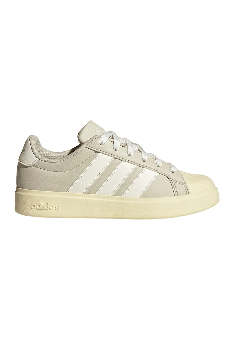 Pantofi sport din piele ecologica StreetTalk, Alb/Gri deschis