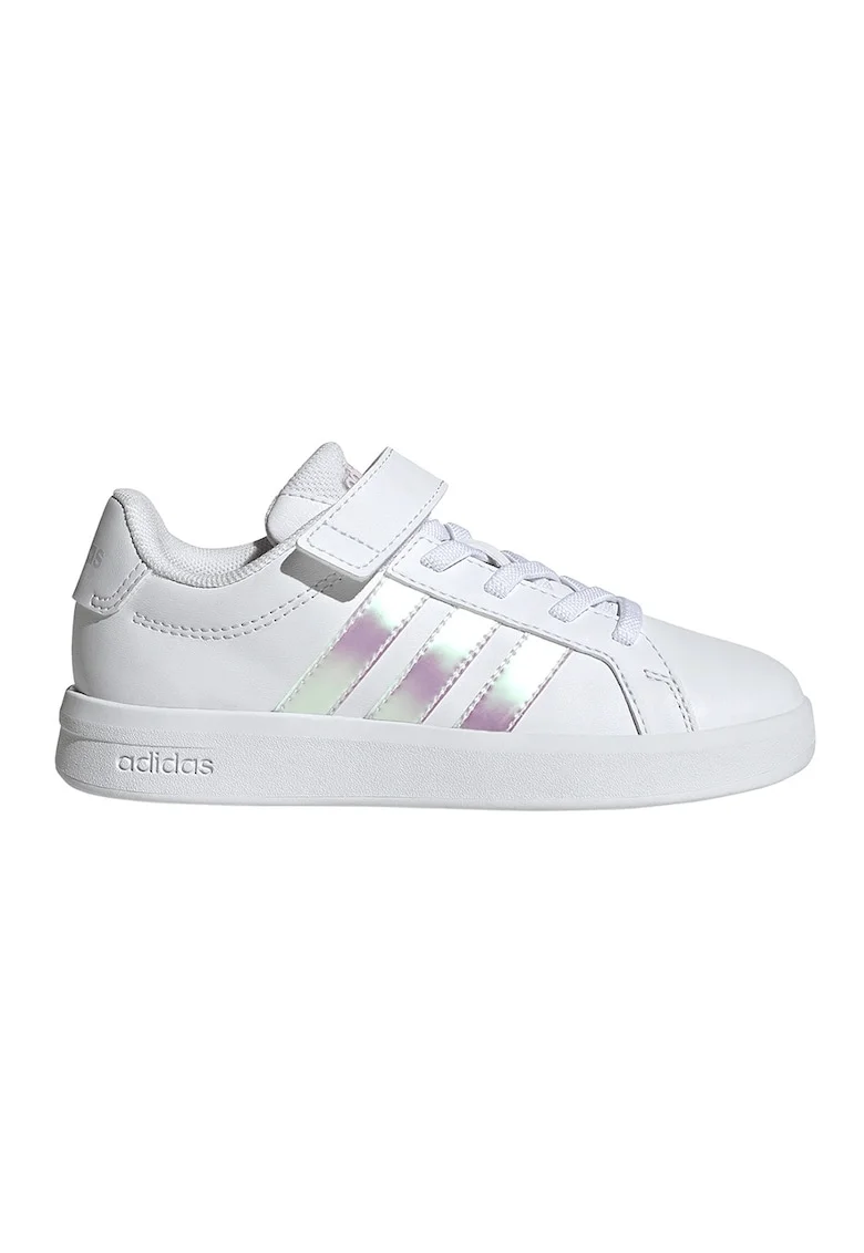 Pantofi sport Grand Court 3.0 din piele ecologica, Alb optic/Multicolor
