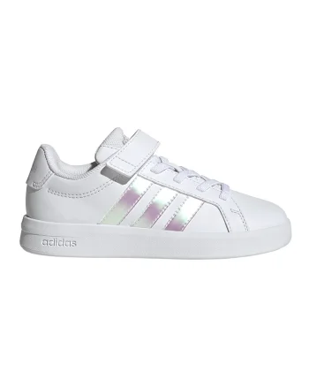 Pantofi sport Grand Court 3.0 din piele ecologica, Alb optic/Multicolor