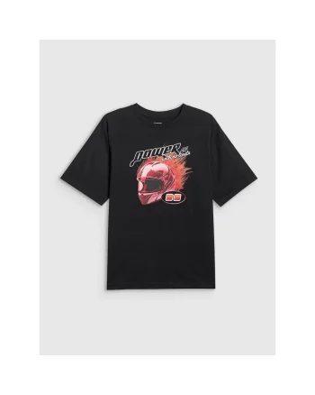 Tricou copii,  negru, bumbac, croiala lejera, tesatura respirabila