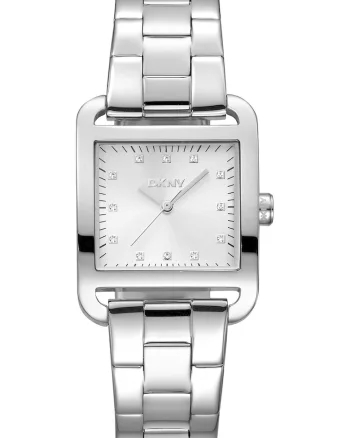 Ceas patrat quartz City Midi, Argintiu