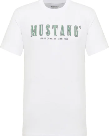 Tricou Barbati,  Style Austin, Regular Fit, Maneca Scurta, Decolteu Rotund, Cu Logo, Bumbac, Design Clasic, M INTL, Alb