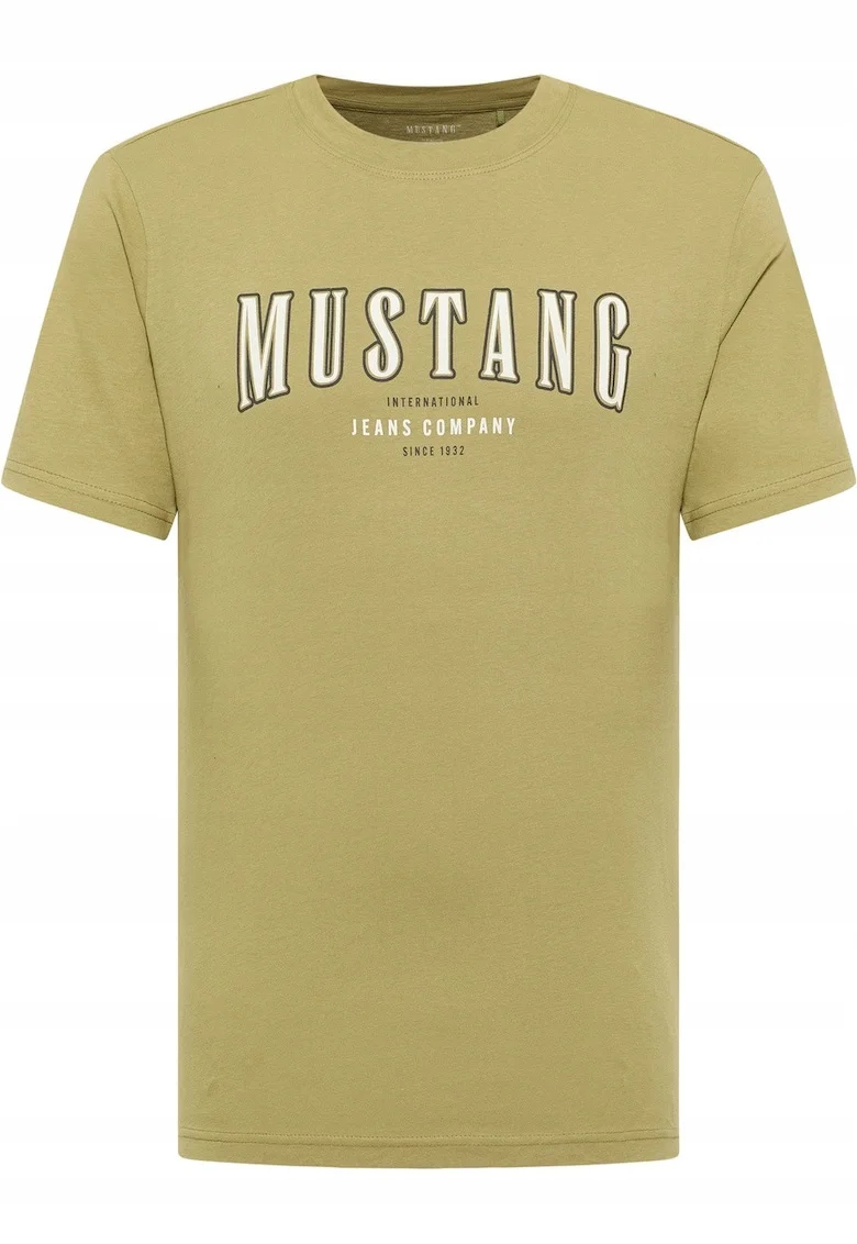 Tricou Barbati,  Style Austin, Regular Fit, Maneca Scurta, Decolteu Rotund, Cu Logo, Bumbac, Design Clasic, Verde