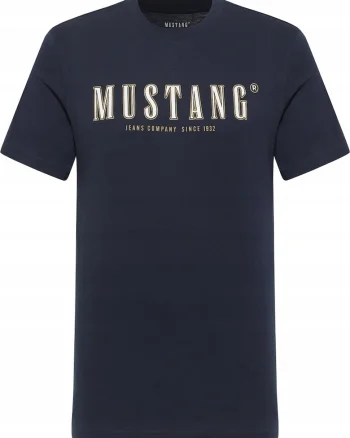 Tricou Barbati,  Austin, Regular Fit, Maneca Scurta, Decolteu Rotund, Cu Logo, Bumbac, Design Clasic, M INTL, Albastru