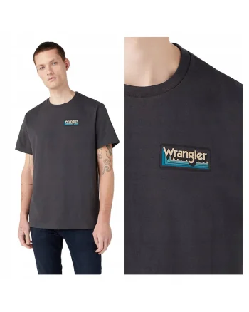 Tricou Barbati,  Graphic Tee, Regular Fit, Maneca Scurta, Decolteu Rotund, Cu Logo, Bumbac, Design Clasic, M INTL, Negru