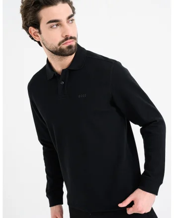 Bluza polo Pete, Negru