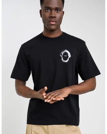 Tricou de bumbac cu imprimeu pe spate, Alb/Negru
