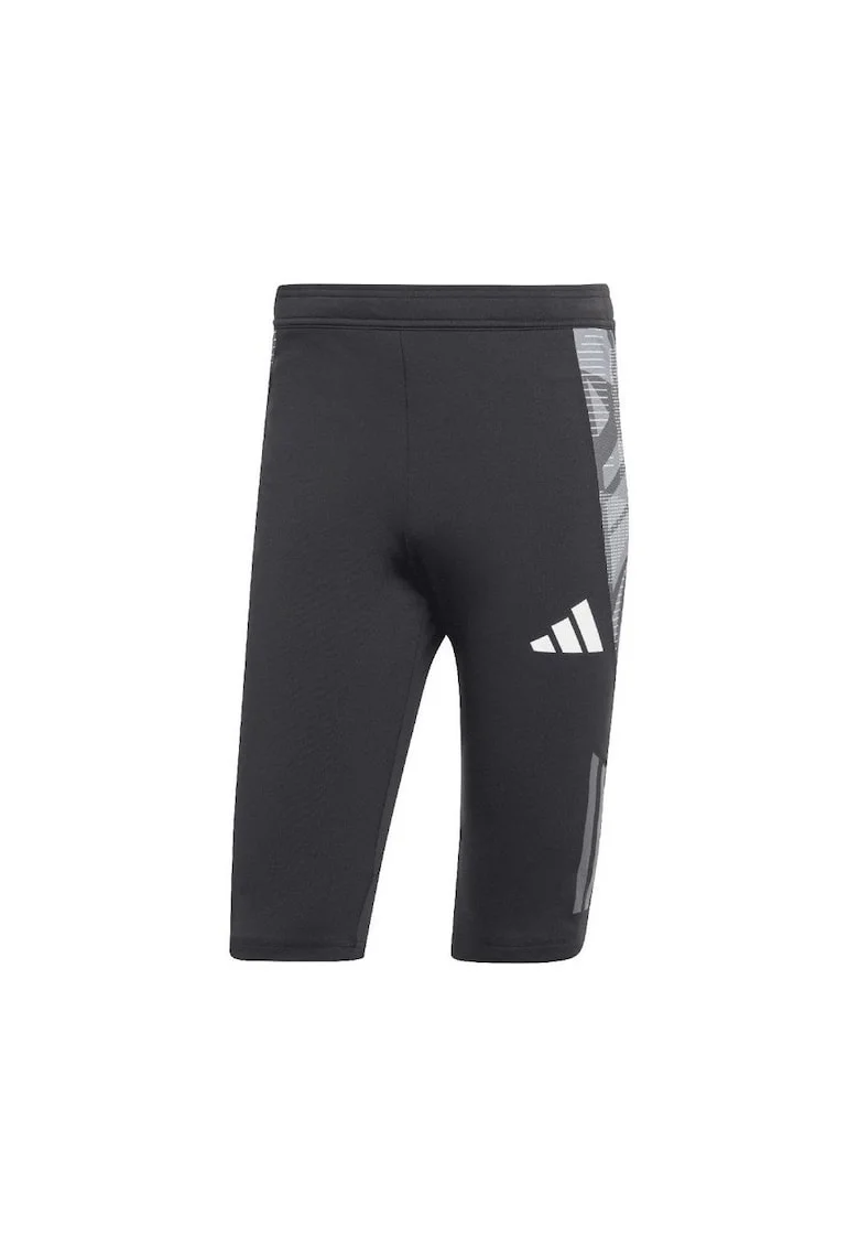 Pantaloni scurti sport,  Tiro 24 Competition, croiala slim, negru, poliester reciclat