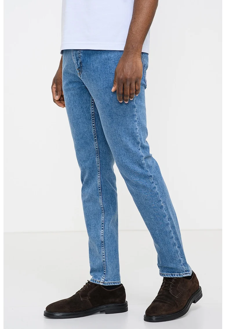 blugi slim fit cu talie medie Delaware, Albastru deschis