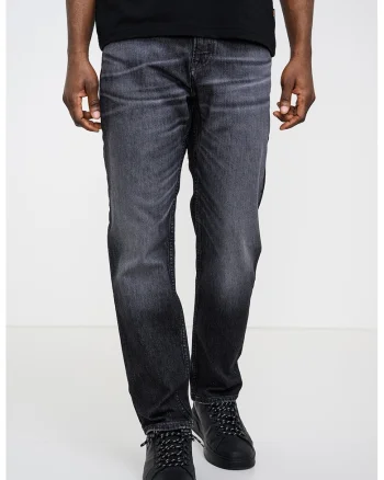 Blugi regular fit cu aspect decolorat Maine, Gri inchis melange