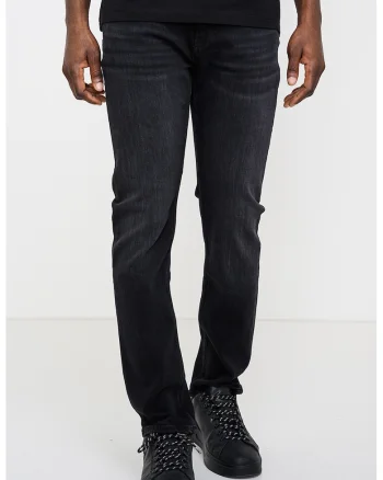 Blugi slim fit low-cut, Gri antracit