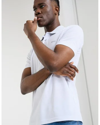 Tricou polo relaxed fit Peoxford, Albastru glaciar/Albastru deschis