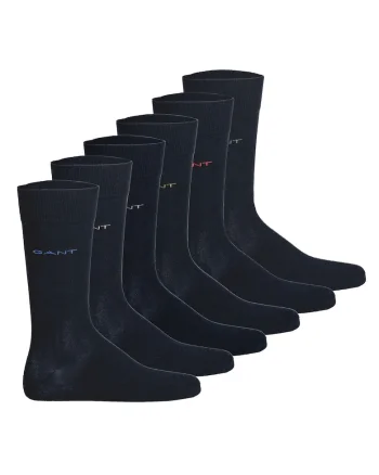 Set de sosete din amestec de bumbac cu logo - 6 perechi, Albastru
