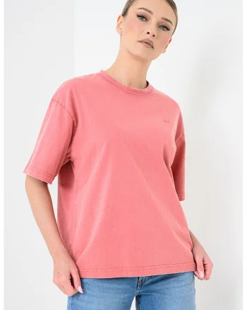 Tricou lejer de bumbac Welby, Rosu deschis